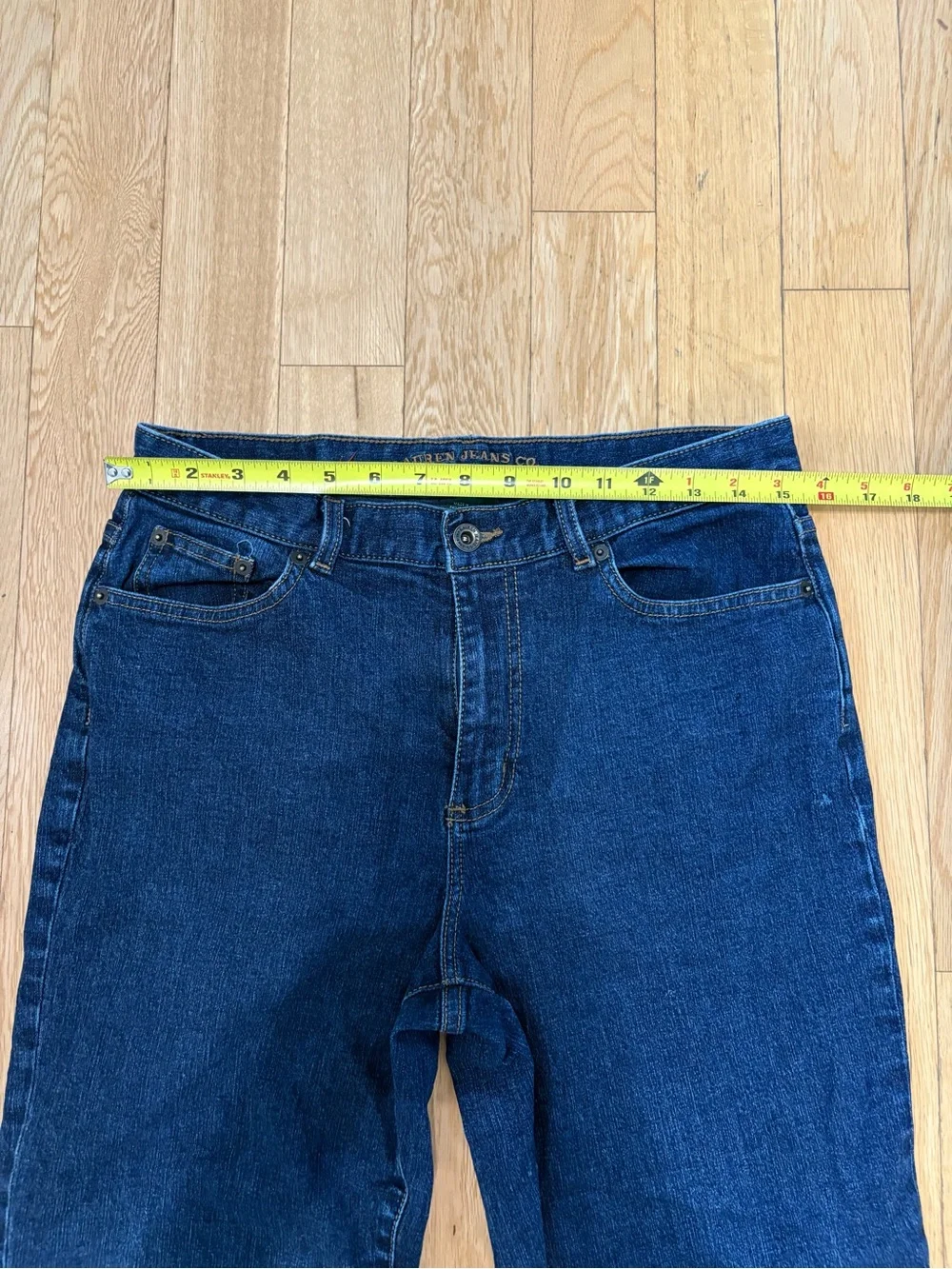 Lauren Ralph Lauren Straight Leg Jeans Sz 8 Premium Dark Indigo Core Minimalist